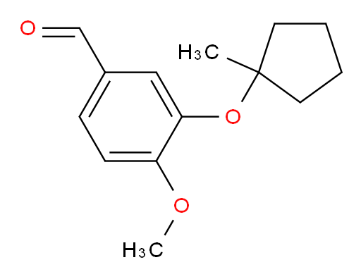 4-methoxy-3-((1-methylcyclopentyl)oxy)benzaldehyde