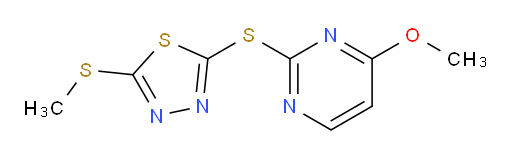 2-((4-methoxypyrimidin-2-yl)thio)-5-(methylthio)-1,3,4-thiadiazole