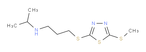 N-isopropyl-3-((5-(methylthio)-1,3,4-thiadiazol-2-yl)thio)propan-1-amine