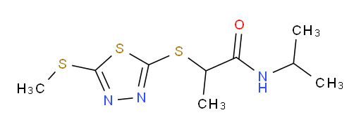 N-isopropyl-2-((5-(methylthio)-1,3,4-thiadiazol-2-yl)thio)propanamide