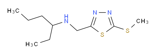 N-((5-(methylthio)-1,3,4-thiadiazol-2-yl)methyl)hexan-3-amine