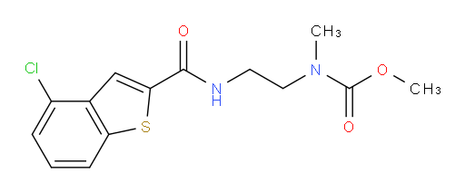 methyl (2-(4-chlorobenzo[b]thiophene-2-carboxamido)ethyl)(methyl)carbamate