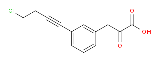 3-(3-(4-chlorobut-1-yn-1-yl)phenyl)-2-oxopropanoic acid
