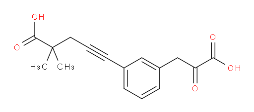 5-(3-(2-carboxy-2-oxoethyl)phenyl)-2,2-dimethylpent-4-ynoic acid