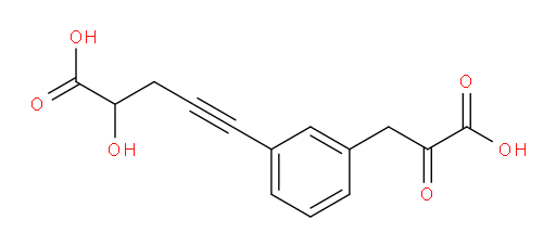 5-(3-(2-carboxy-2-oxoethyl)phenyl)-2-hydroxypent-4-ynoic acid