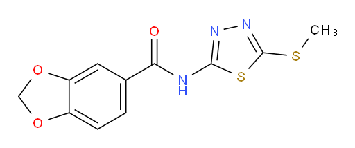 N-(5-(methylthio)-1,3,4-thiadiazol-2-yl)benzo[d][1,3]dioxole-5-carboxamide