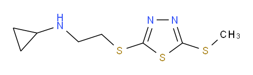 N-(2-((5-(methylthio)-1,3,4-thiadiazol-2-yl)thio)ethyl)cyclopropanamine