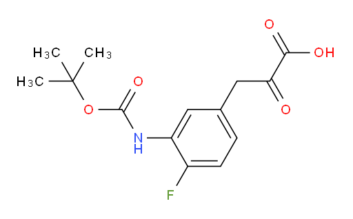 3-(3-((tert-butoxycarbonyl)amino)-4-fluorophenyl)-2-oxopropanoic acid
