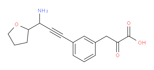 3-(3-(3-amino-3-(tetrahydrofuran-2-yl)prop-1-yn-1-yl)phenyl)-2-oxopropanoic acid
