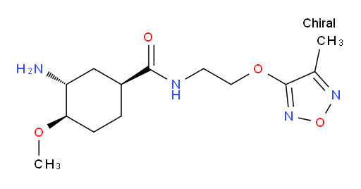 (1S,3R,4R)-3-amino-4-methoxy-N-(2-((4-methyl-1,2,5-oxadiazol-3-yl)oxy)ethyl)cyclohexanecarboxamide