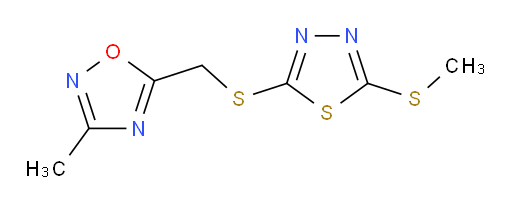 3-methyl-5-(((5-(methylthio)-1,3,4-thiadiazol-2-yl)thio)methyl)-1,2,4-oxadiazole