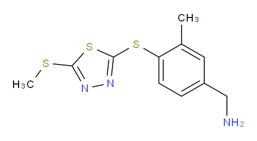 (3-methyl-4-((5-(methylthio)-1,3,4-thiadiazol-2-yl)thio)phenyl)methanamine
