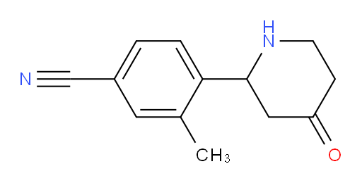 3-methyl-4-(4-oxopiperidin-2-yl)benzonitrile