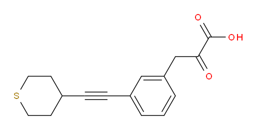 2-oxo-3-(3-((tetrahydro-2H-thiopyran-4-yl)ethynyl)phenyl)propanoic acid