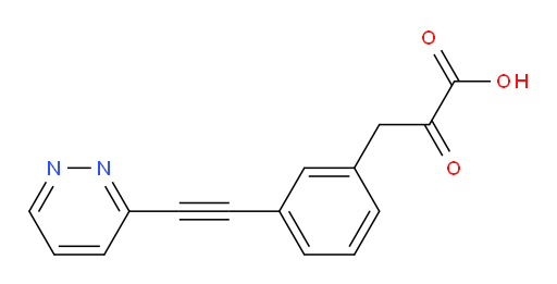 2-oxo-3-(3-(pyridazin-3-ylethynyl)phenyl)propanoic acid