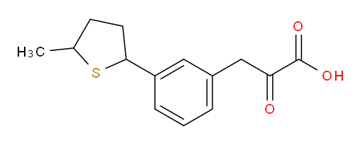 3-(3-(5-methyltetrahydrothiophen-2-yl)phenyl)-2-oxopropanoic acid