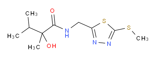 2-hydroxy-2,3-dimethyl-N-((5-(methylthio)-1,3,4-thiadiazol-2-yl)methyl)butanamide