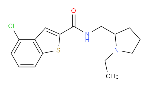 4-chloro-N-((1-ethylpyrrolidin-2-yl)methyl)benzo[b]thiophene-2-carboxamide