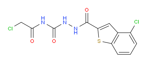 N-(2-chloroacetyl)-2-(4-chlorobenzo[b]thiophene-2-carbonyl)hydrazinecarboxamide
