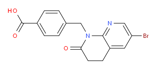 4-((6-bromo-2-oxo-3,4-dihydro-1,8-naphthyridin-1(2H)-yl)methyl)benzoic acid