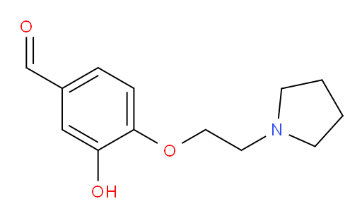 3-hydroxy-4-(2-(pyrrolidin-1-yl)ethoxy)benzaldehyde