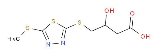 3-hydroxy-4-((5-(methylthio)-1,3,4-thiadiazol-2-yl)thio)butanoic acid