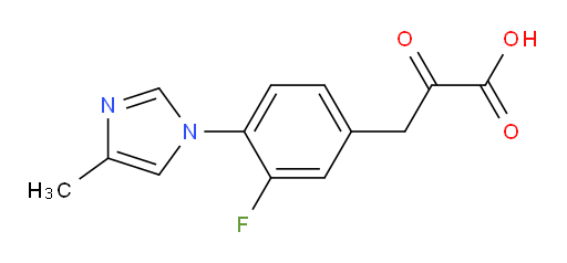 3-(3-fluoro-4-(4-methyl-1H-imidazol-1-yl)phenyl)-2-oxopropanoic acid