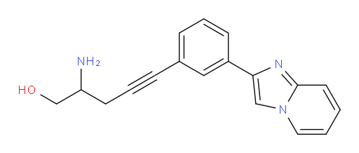 2-amino-5-(3-(imidazo[1,2-a]pyridin-2-yl)phenyl)pent-4-yn-1-ol