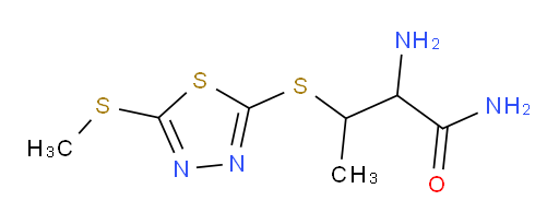 2-amino-3-((5-(methylthio)-1,3,4-thiadiazol-2-yl)thio)butanamide