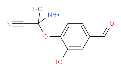 2-amino-2-(4-formyl-2-hydroxyphenoxy)propanenitrile