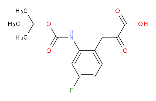 3-(2-((tert-butoxycarbonyl)amino)-4-fluorophenyl)-2-oxopropanoic acid