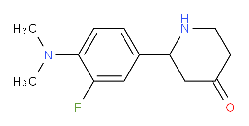 2-(4-(dimethylamino)-3-fluorophenyl)piperidin-4-one