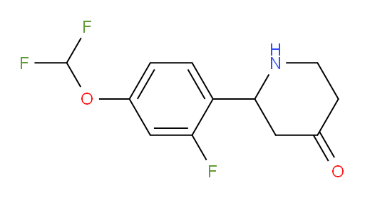 2-(4-(difluoromethoxy)-2-fluorophenyl)piperidin-4-one