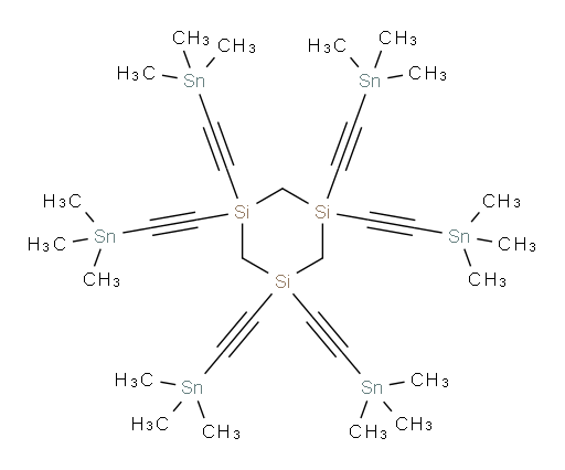 1,1,3,3,5,5-hexakis((trimethylstannyl)ethynyl)-1,3,5-trisilinane