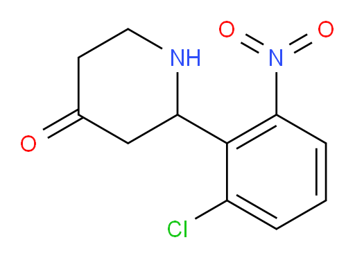 2-(2-chloro-6-nitrophenyl)piperidin-4-one