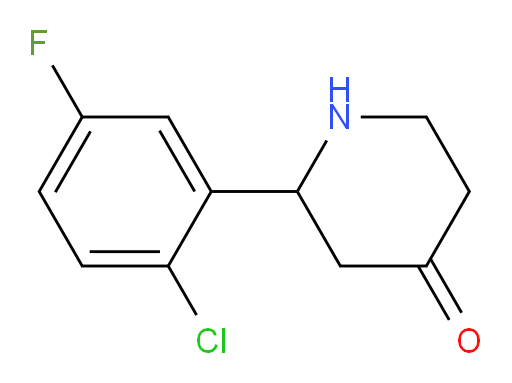 2-(2-chloro-5-fluorophenyl)piperidin-4-one