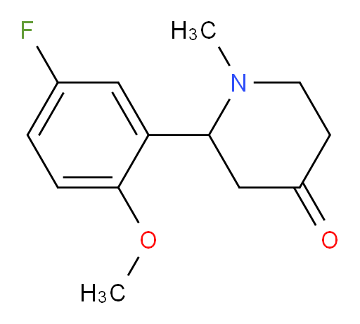 2-(5-fluoro-2-methoxyphenyl)-1-methylpiperidin-4-one