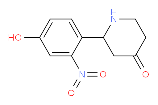 2-(4-hydroxy-2-nitrophenyl)piperidin-4-one