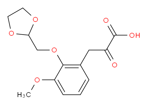 3-(2-((1,3-dioxolan-2-yl)methoxy)-3-methoxyphenyl)-2-oxopropanoic acid