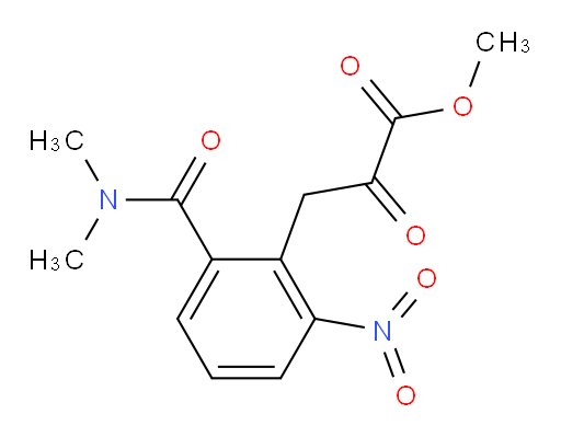 methyl 3-(2-(dimethylcarbamoyl)-6-nitrophenyl)-2-oxopropanoate