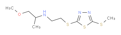 1-methoxy-N-(2-((5-(methylthio)-1,3,4-thiadiazol-2-yl)thio)ethyl)propan-2-amine