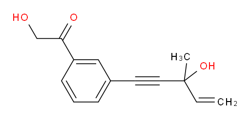 2-hydroxy-1-(3-(3-hydroxy-3-methylpent-4-en-1-yn-1-yl)phenyl)ethanone