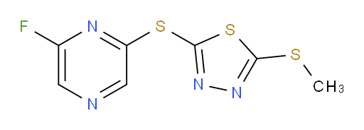 2-((6-fluoropyrazin-2-yl)thio)-5-(methylthio)-1,3,4-thiadiazole