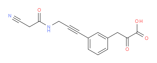 3-(3-(3-(2-cyanoacetamido)prop-1-yn-1-yl)phenyl)-2-oxopropanoic acid