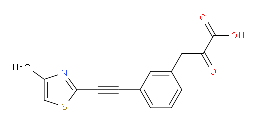 3-(3-((4-methylthiazol-2-yl)ethynyl)phenyl)-2-oxopropanoic acid