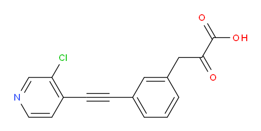 3-(3-((3-chloropyridin-4-yl)ethynyl)phenyl)-2-oxopropanoic acid