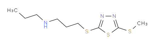3-((5-(methylthio)-1,3,4-thiadiazol-2-yl)thio)-N-propylpropan-1-amine