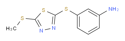 3-((5-(methylthio)-1,3,4-thiadiazol-2-yl)thio)aniline