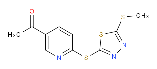 1-(6-((5-(methylthio)-1,3,4-thiadiazol-2-yl)thio)pyridin-3-yl)ethanone
