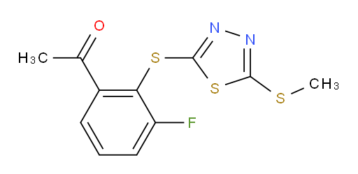 1-(3-fluoro-2-((5-(methylthio)-1,3,4-thiadiazol-2-yl)thio)phenyl)ethanone